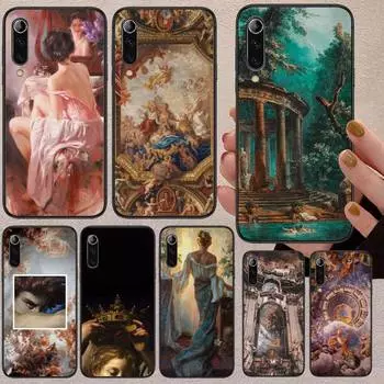 Чехол для телефона Renaissance Art для Xiaomi Mi 8 Lite 9 SE 10 10T Pro Mi 11 для серии Mi, черный силиконовый мягкий чехол Mi 8 SE