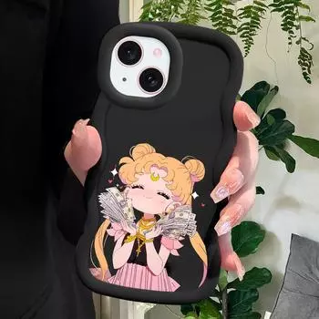 Чехол для телефона Rich Girl Pattern для iPhone 11 12 13 14 15 Pro Max 6 6S 7 8 Plus Xs Wave Edge, противоударный защитный резиновый чехол iPhone XR розовый