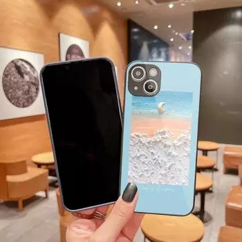 Чехол для телефона с 3D-рисунком для iPhone 14 13 12 11 Pro Max X XR XS 8 7 Plus, цветной чехол для телефона из жидкого стекла iPhone 14