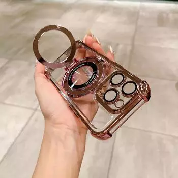 Чехол для телефона с беспроводным зарядным устройством для iPhone 15 14 13 12 Pro Max Plus с объективом, вращающимся на 360 градусов, Magsafe, роскошный матовый ультратонкий чехол для ПК iPhone 11