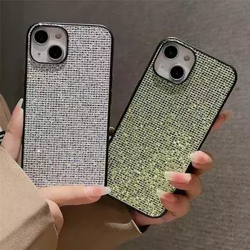 Чехол для телефона с блестками и стразами и бриллиантами для Iphone 14 Pro 14plus 11 12 13 Pro Max, защитный чехол с блестящим кристаллом и градиентом For iPhone 11 Pro чёрный