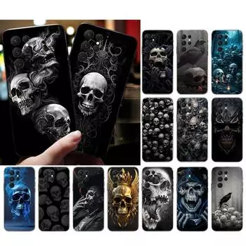 Чехол для телефона с черепом для S24 S23 S22 S21 S20 Ultra S20 S22 S21 S23 S20 FE S24 Plus S21