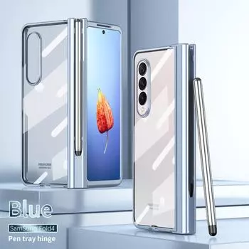 Чехол для телефона с держателем S Pen/Общий шарнир для Samsung Galaxy Z Fold 3, 2, 4, 5 г, без защитного стекла, ультратонкий чехол no tempered film