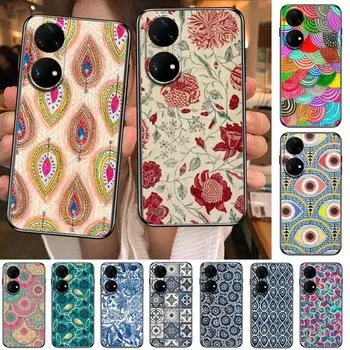 Чехол для телефона с изображением цветов бананового листа для Huawei p50 P40 p30 P20 10 9 8 Lite E Pro Plus, черный чехол Etui с рисунком Hoesjes комиксов Huawei P20 lite