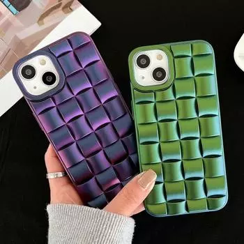 Чехол для телефона с лазерным матовым покрытием и сеткой для Iphone 13 14 Pro Max 11 12 Mini Xs Xr X 7 8 14 Plus, мягкий противоударный чехол-бампер For iPhone SE 2020 зелёный