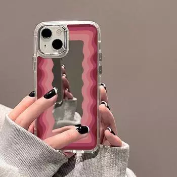 Чехол для телефона с леопардовым принтом для iPhone 15, чехол для iPhone 13 11 12 14 15 Pro Max, абстрактный мягкий противоударный чехол из ТПУ с зеркалом для макияжа For iPhone 13Pro Max