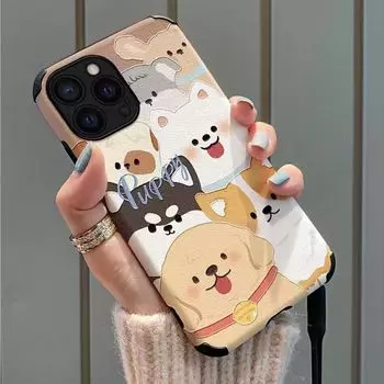 Чехол для телефона с милой собакой, кошкой, медведем, кроликом для Iphone 14 Plus 11 13 Pro Max 12, мини-силиконовый чехол-бампер для Iphone Xr Xs X 7 Plus 8 6 iphone 6s 6