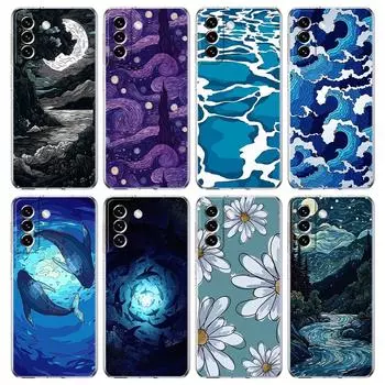 Чехол для телефона с мультяшным принтом для Samsung Galaxy S24 S23 S22 S20 Ultra S21 FE 5G S10 S9 Plus S10E S8, мягкий силиконовый прозрачный чехол Samsung S24 Plus