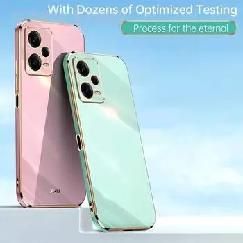 Чехол для телефона с покрытием 6D Straight Edge для OnePlus 12 Fundas ACE 2 2V 3 9 10 Pro 12R 11R 11 10T 9R 9RT 8T Soft TPU Shell Cover OnePlus 12R чёрный