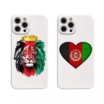 Чехол для телефона с прямым краем и флагом Афганистана для Apple iPhone 14 11 12 13 Pro Max Mini X XS XR 7 8 Plus SE2, защитный чехол iPhone 13