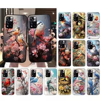 Чехол для телефона с птицами для Xiaomi Redmi note 13 12 Pro 11S 11 10 Pro 10S 12S Redmi 10 13C 9C Redmi Note 12 4G