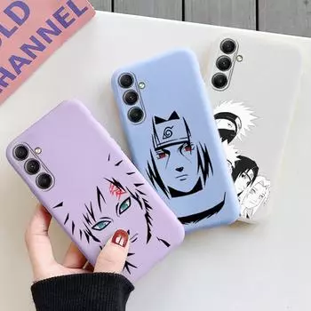 Чехол для телефона с рисунком аниме для iPhone Samsung A55 S24 FE S25 M35 A16 Xiaomi Redmi Note 13Pro 14C Huawei Honor Realme противоударный матовый чехол с защитой от царапин Samsung Galaxy S9 Plus фиолетовый