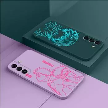 Чехол для телефона с рисунком дзюдзюцу кайсен для Samsung Galaxy S10e S9 Plus S10 S23 Ultra S22 S8 S20 Fe S21 5g, квадратный жидкий чехол Samsung S20 5G