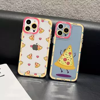 Чехол для телефона с рисунком пиццы для IPhone 13 14 Pro Max XS XR 12 11 Pro 13 Mini 6 7 8 Plus, мягкая прозрачная задняя крышка iPhone 14 plus