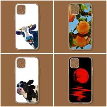 Чехол для телефона с рисунком природы для Iphone 11, 12, 13, 14 Pro Max 7, 8 Plus X Xr Xs Max Se 2020, мини-прозрачный чехол iphone 11Pro