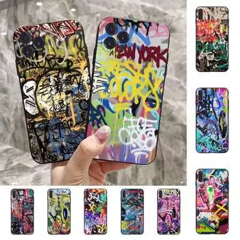 Чехол для телефона с рисунком уличного граффити для iPhone 13 Pro MAX 14 11 12 Mini X XS XR 6 7 8 Plus SE 2020, мягкий чехол из ТПУ iphone 11
