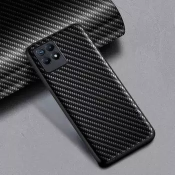 Чехол для телефона с текстурой углеродного волокна для Realme Narzo 50 Pro 5G, модный дизайн, задняя крышка, чехол для Realme Narzo 50A Prime, чехол Realme Narzo 50 чёрный
