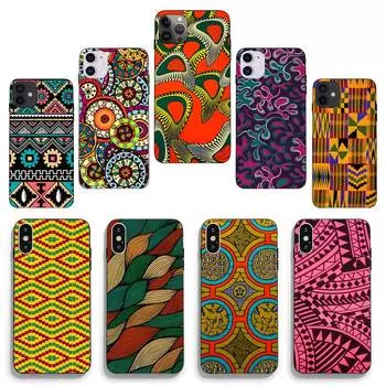 Чехол для телефона с тканевым принтом в африканском стиле для IPhone 13 12 11 Pro Max Mini Xs X Xr 7 8 6 6s Plus Se Fundas Shell Cover iphone xs max