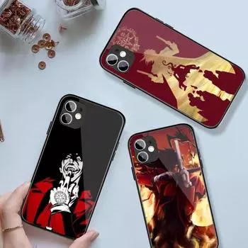 Чехол для телефона с вентилятором «Хеллсинг Алукард» для IPhone 14 13 12 11 XS X 8 7 6 Plus Mini Pro Max SE 2022, черный стеклянный чехол из ПК и ТПУ iPhone 14