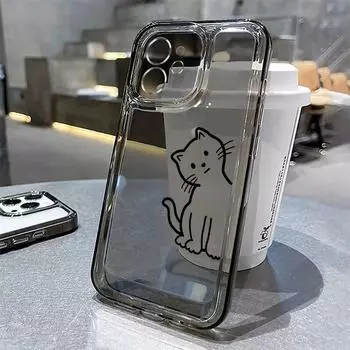 Чехол для телефона с забавным котом для iPhone 15 Pro, чехол для iPhone 14, 13, 11, 12 Pro Max XR XS X 7, 8, 15 Plus SE, силиконовый розовый чехол с надписью «Пожелания» For iPhone 13 Pro