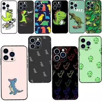 Чехол для телефона с забавным рисунком динозавра Dino для iPhone 13 12 11 Pro Max mini SE 2020 X XR XS Max 7 8 Plus iphone 5 5S