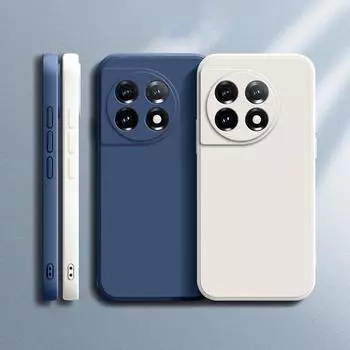 Чехол для телефона с защитой камеры для OnePlus 11 11R 10T 10R 10 Pro 10Pro 5G, противоударный чехол Funda Liquid Silicone Cover Cases OnePlus 11 чёрный
