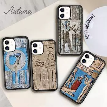 Чехол для телефона Sacred Eye of Horus Egypt Fresco для iPhone 11 12 13 14 Pro Max mini XR XS SE 2020 6S 7 8 Plus Samsung Galaxy S21 S22 iPhone 6plus