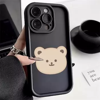Чехол для телефона iPhone 11 13 12 14 15 16 Pro Max 7 8 Plus XR XS Max Samsung A55 S24 S23 A02S Redmi 9 13C 9A 10 A3 OPPO A15S A16 A17 A18 A38 A53 A54 A31 Xiaomi 11 Lite 4G кофейный