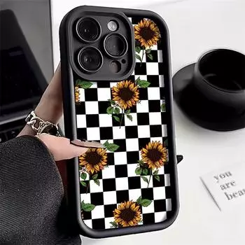 Чехол для телефона iPhone 11 13 12 14 15 16 Pro Max 7 8 Plus XR XS Max Samsung A55 S24 S23 A02S Redmi 9 13C 9A 10 A3 OPPO A15S A16 A17 A18 A38 A53 A54 A31 Xiaomi 11 Lite 4G кофейный