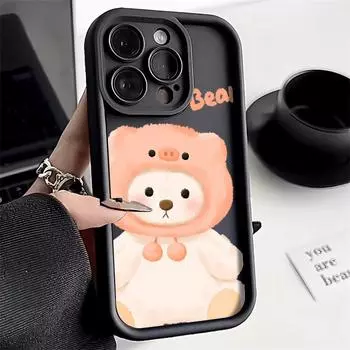Чехол для телефона iPhone 11 13 12 14 15 16 Pro Max 7 8 Plus XR XS Max Samsung A55 S24 S23 A02S Redmi 9 13C 9A 10 A3 OPPO A15S A16 A17 A18 A38 A53 A54 A31 Xiaomi 11 Lite 4G кофейный