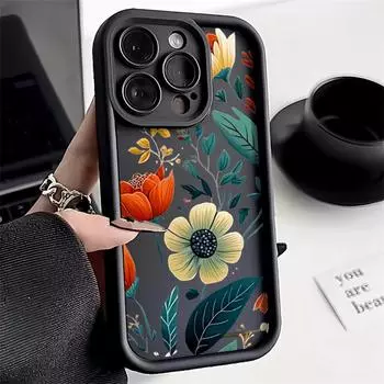 Чехол для телефона iPhone 11 13 12 14 15 16 Pro Max 7 8 Plus XR XS Max Samsung A55 S24 S23 A02S Redmi 9 13C 9A 10 A3 OPPO A15S A16 A17 A18 A38 A53 A54 A31 iPhone 13 чёрный
