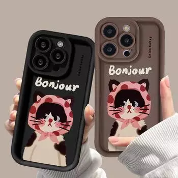 Чехол для телефона iPhone 11 13 12 14 15 16 Pro Max 7 8 Plus XR XS Max Samsung A55 S24 S23 A02S Redmi 9 13C 9A 10 A3 OPPO A15S A16 A17 A18 A38 A53 A54 A31 Xiaomi 11 Lite 4G кофейный