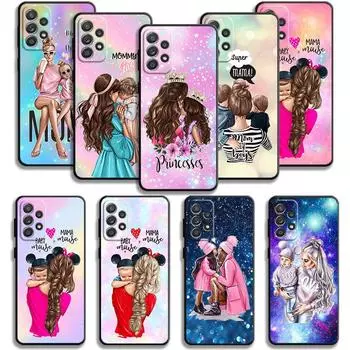 Чехол для телефона Samsung Galaxy A12 A34 A54 A73 A53 A71 A51 A31 A33 A22 A21s A13 A32 A72 A52 A23, милый чехол для мамы и дочки Samsung A32 5G