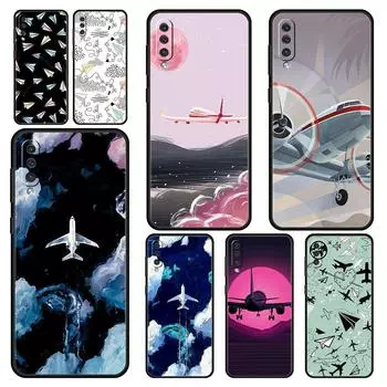 Чехол для телефона Samsung Galaxy A52 A14 A50 A70 A10 A30 A40 A20S A20E A02S A12 A22 A72 A32 5G A04s, чехол для путешествий с картой мира в виде самолета Samsung A04s