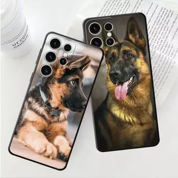 Чехол для телефона Samsung Galaxy S20 Fe S8 S7 S23 Ultra 5g S22 Plus S10 S9 S21 S10e, силиконовый чехол-бампер с изображением немецкой овчарки Samsung S23 5G