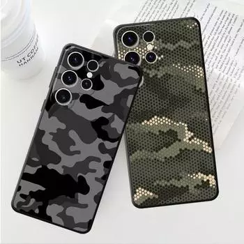 Чехол для телефона Samsung Galaxy S21 S23 Ultra 5g S8 S7 S10e S22 Plus S20 Fe S10 S9 с камуфляжным рисунком, камуфляжный военный армейский чехол Samsung S23 5G