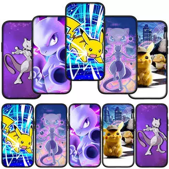 Чехол для телефона Samsung Galaxy S23 S24 iPhone 16 15 14 Xiaomi Redmi Note 13 12 11 8 Plus 10 9 Pro Max X XR OPPO Huawei Mew Pokemon Pikachu Mewtwo Cover for Samsung Galaxy S23 FE олений
