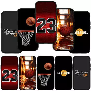 Чехол для телефона Samsung Galaxy S24 S23 iPhone 15 14 Xiaomi Redmi Note 13 12 11 8 Plus 10 9 Pro Max X XR OPPO Huawei NO 23 Basketball Sports No23 Cover for Redmi Note 13 Pro 4G олений