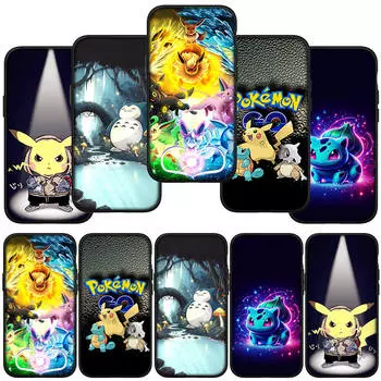 Чехол для телефона Samsung Galaxy S24 S23 iPhone 15 14 Xiaomi Redmi Note 13 12 11 8 Plus 10 9 Pro Max X XR OPPO Huawei Art Pokemon GO Pikachu Cover