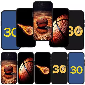 Чехол для телефона Samsung Galaxy S24 S23 iPhone 15 14 Xiaomi Redmi Note 13 12 11 8 Plus 10 9 Pro Max X XR OPPO Huawei Basketball Sports No 30 No30 Cover