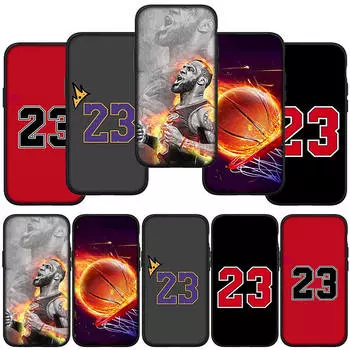 Чехол для телефона Samsung Galaxy S24 S23 iPhone 15 14 Xiaomi Redmi Note 13 12 11 8 Plus 10 9 Pro Max X XR OPPO Huawei Basketball Sports No23 NO 23 Hot for iPhone (6)(6s) экрю