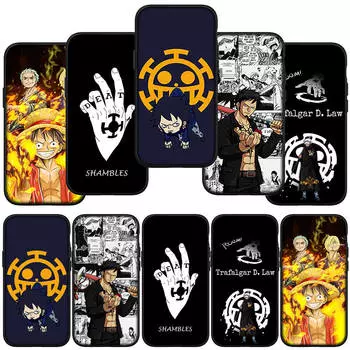 Чехол для телефона Samsung Galaxy S24 S23 iPhone 15 14 Xiaomi Redmi Note 13 12 11 8 10 9 Pro Max X XR OPPO A15 Huawei Аниме Луффи One Piece Трафальгар Ло for Samsung Galaxy A72 4G олений