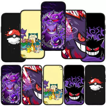 Чехол для телефона Samsung Galaxy S24 S23 iPhone 15 14 Xiaomi Redmi Note 13 12 11 8 Plus 10 9 Pro Max X XR OPPO Huawei Pokemon GO Gengar Pikachu Cover for Huawei Y7 2019 ceil