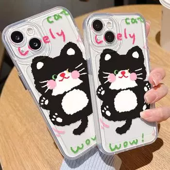 Чехол для телефона Space для iPhone 11 13 XR 15 Pro Max 12 16 Pro Max для iPhone 14 7 8 Plus XS Max Samsung A15 A55 A05 Redmi 12 13C 13 9 Huawei Mate 30 40 iPhone 15 белый