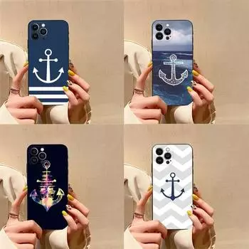 Чехол для телефона в полоску с якорем, лодкой, кораблем, колесом для IPhone 12 Pro 11 13 Max Mini 6 6s 7 8 Xs X Xr Plus SE2020, чехол из ТПУ Fundas iphone 6 or 6s