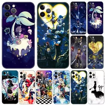 Чехол для телефона в стиле аниме «Королевство сердец» для iPhone 5 5S 2020se 6 6s 7 8 plus x 10 XR XS 11 12 13 mini pro MAX, черная задняя крышка из ТПУ iphone 5 5S SE 2016