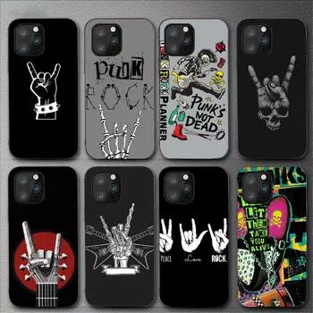 Чехол для телефона в стиле панк-рок для Iphone 11 12 Mini 13 14 Pro Xs Max X 8 7 6s Plus 5 Se Xr Shell iPhone13mini