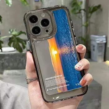 Чехол для телефона в стиле ретро с закатом и снежной горой для iPhone 11, чехол для iPhone 13 Pro Max 14 12 Pro Max XR X XS Max SE 8, защитный чехол для объектива ForiPhone7Plus 8Plus