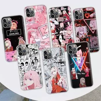 Чехол для телефона Zero Two Darling In The FranXX для Apple iPhone 11 12 13 14 Pro 7 XR X XS Max 6 6S 8 Plus + Mini 5 SE с принтом, мягкий чехол iPhone 11