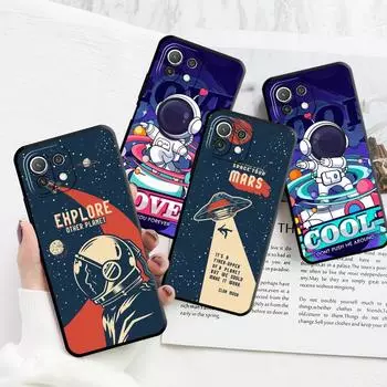 Чехол для Xiaomi Mi 11 Lite 5G NE 11T Pro 10T 9T 12 12T 12S 12X 11X 11i Note 10 9, силиконовый чехол из ТПУ для телефона с мультяшным крутым астронавтом Mi 9